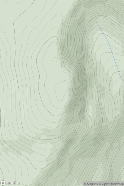 Thumbnail image for Meall Garbh [Loch Treig to Loch Ericht] showing contour plot for surrounding peak